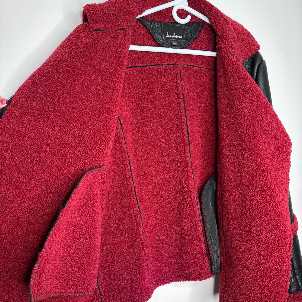 Sam Edelman Faux Leather Sherpa Moto Jacket - Picture 5 of 10